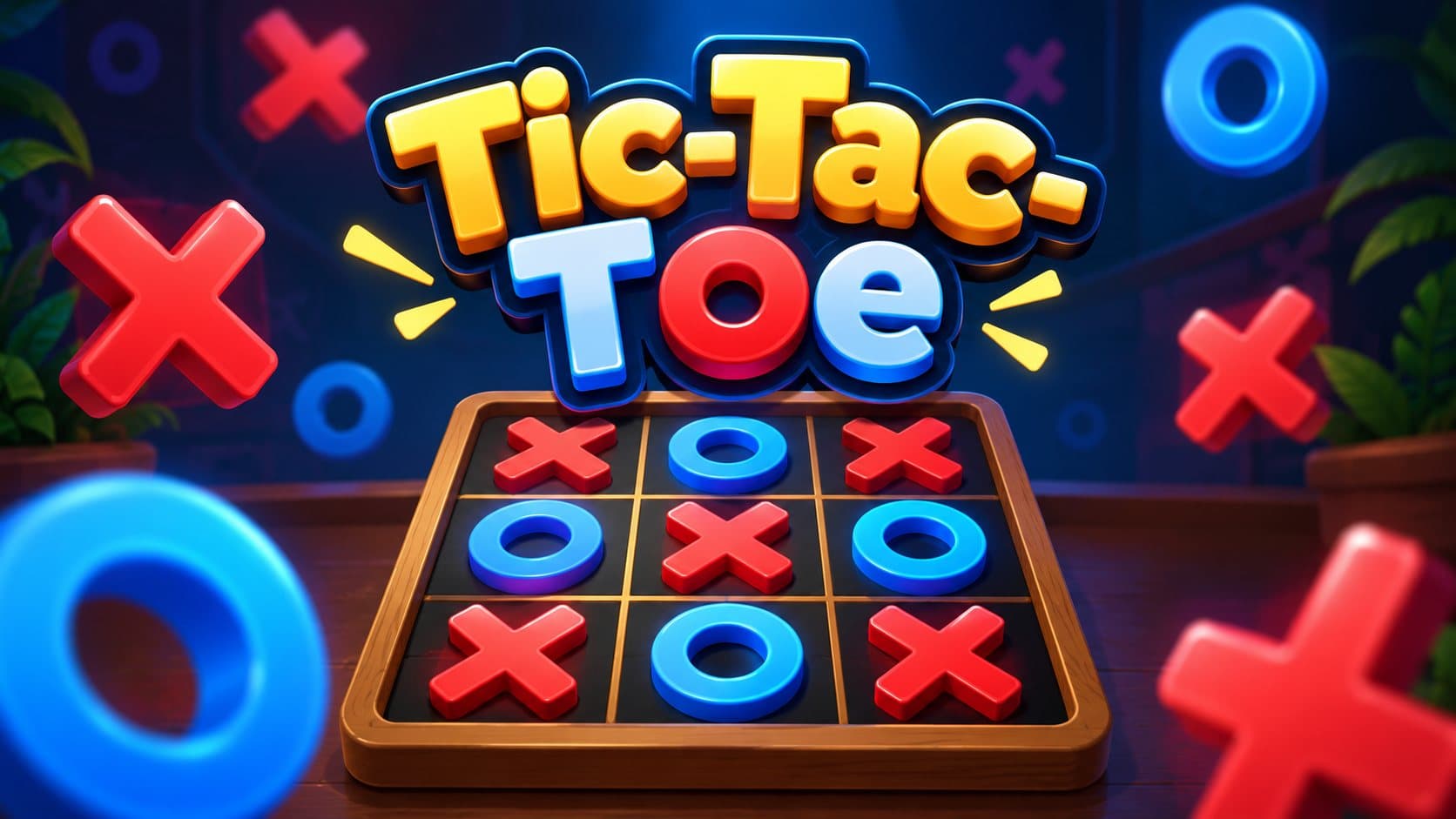 A tic-tac-toe grid with crosses and rings