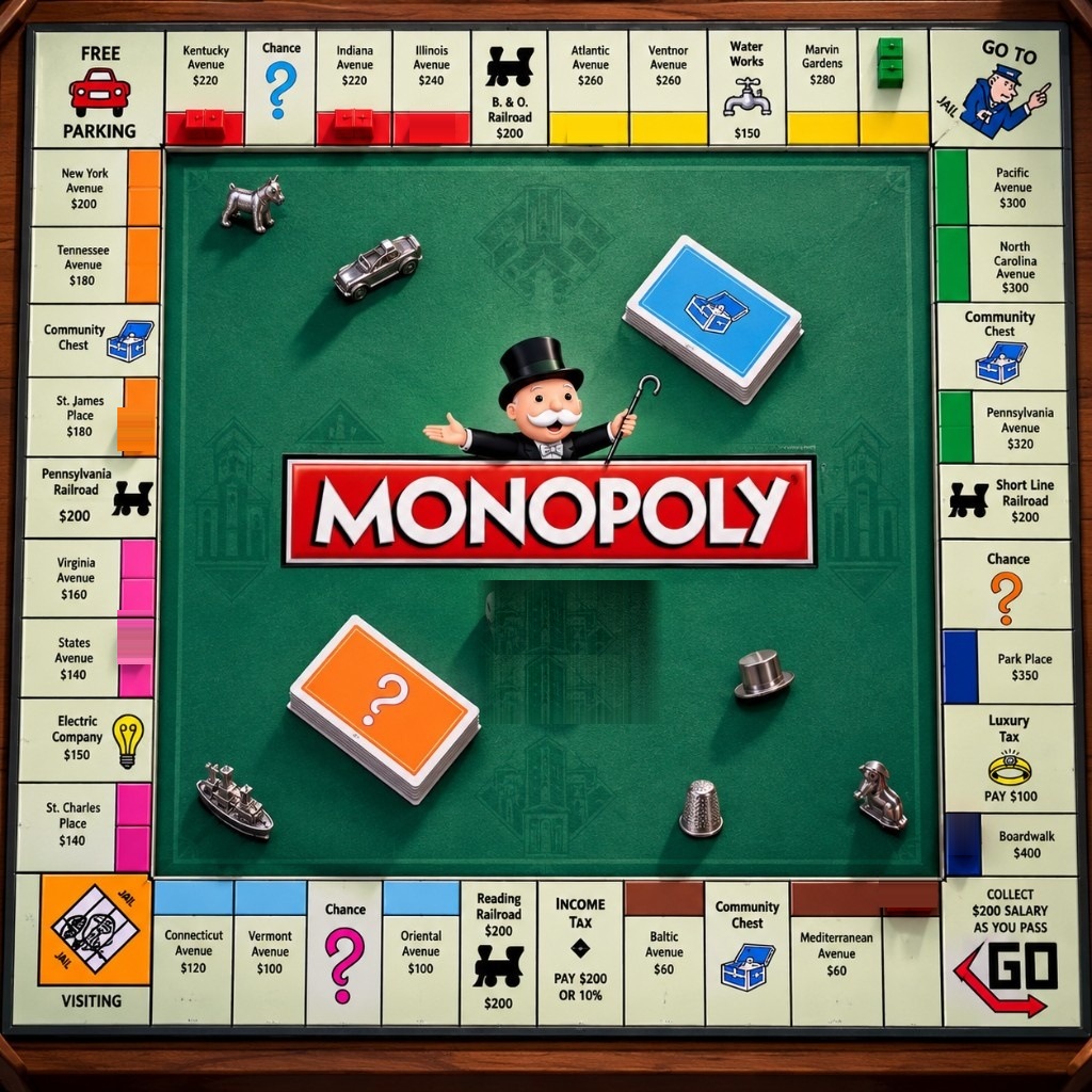 The Monopoly board